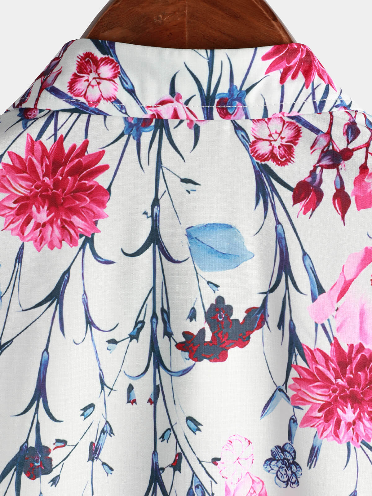 Camisa floral Tops Flower estampado de manga corta Button Up Summer Cruise para hombre
