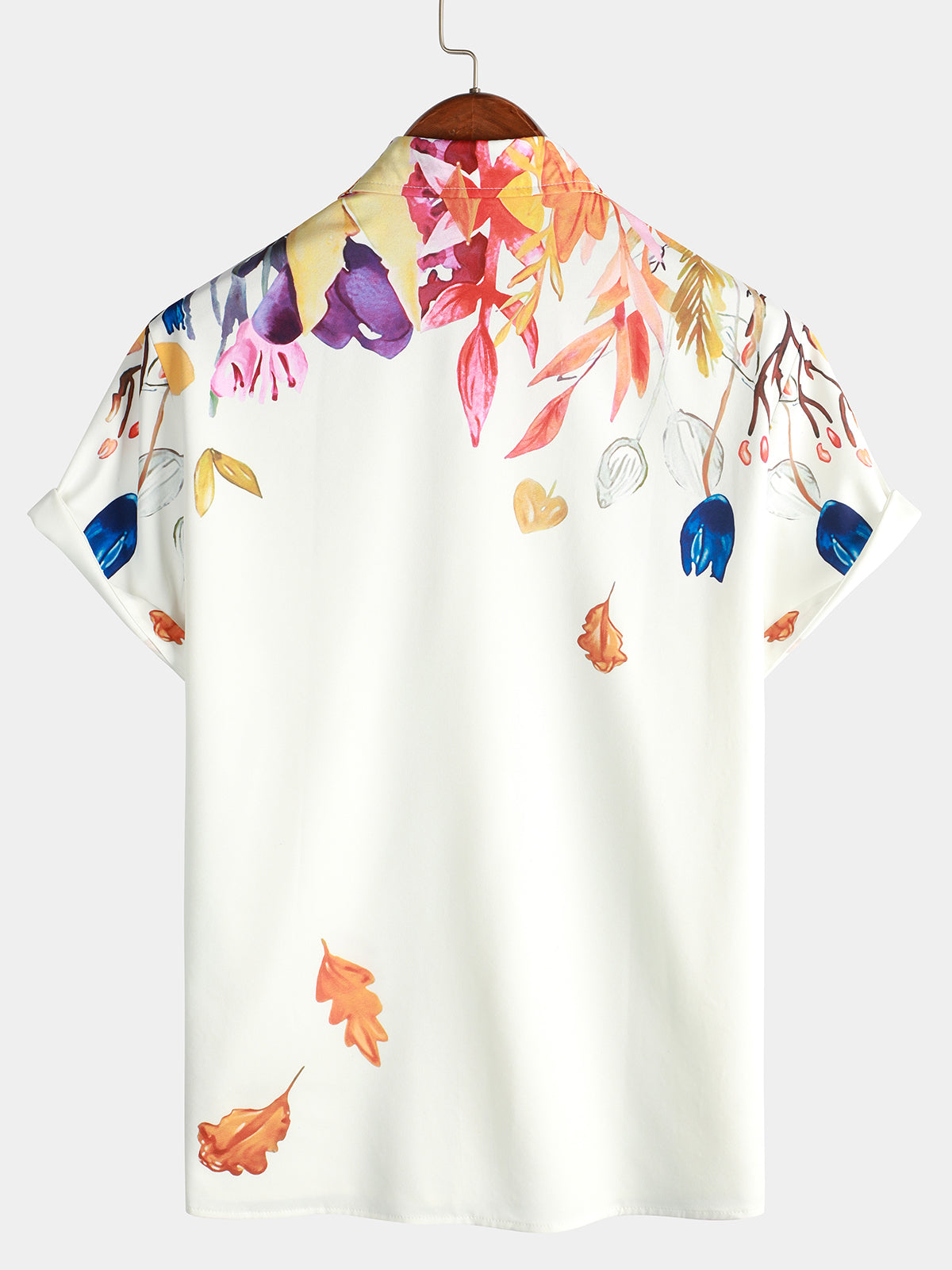 Camisa floral casual Beach Summer Button Up Holiday de manga corta para hombre