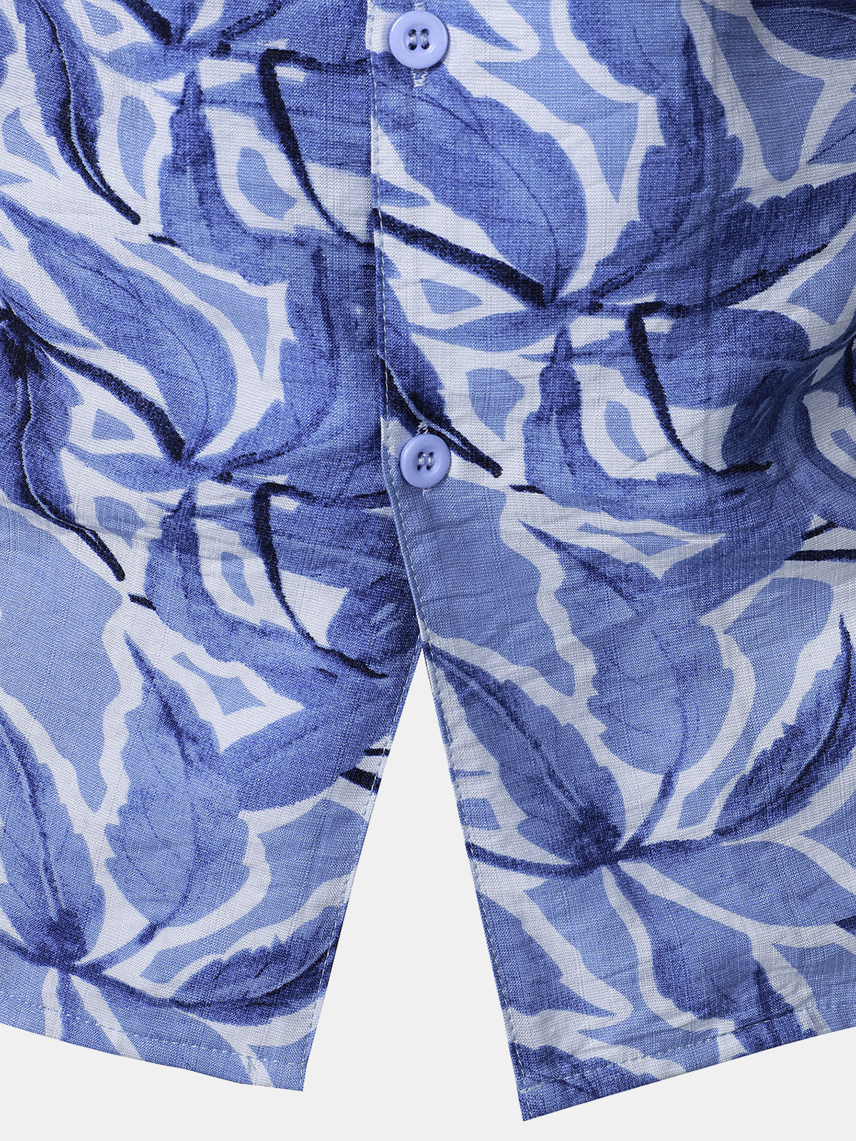 Camisa Blue Tropical estampado Pocket Resort de manga corta para hombre