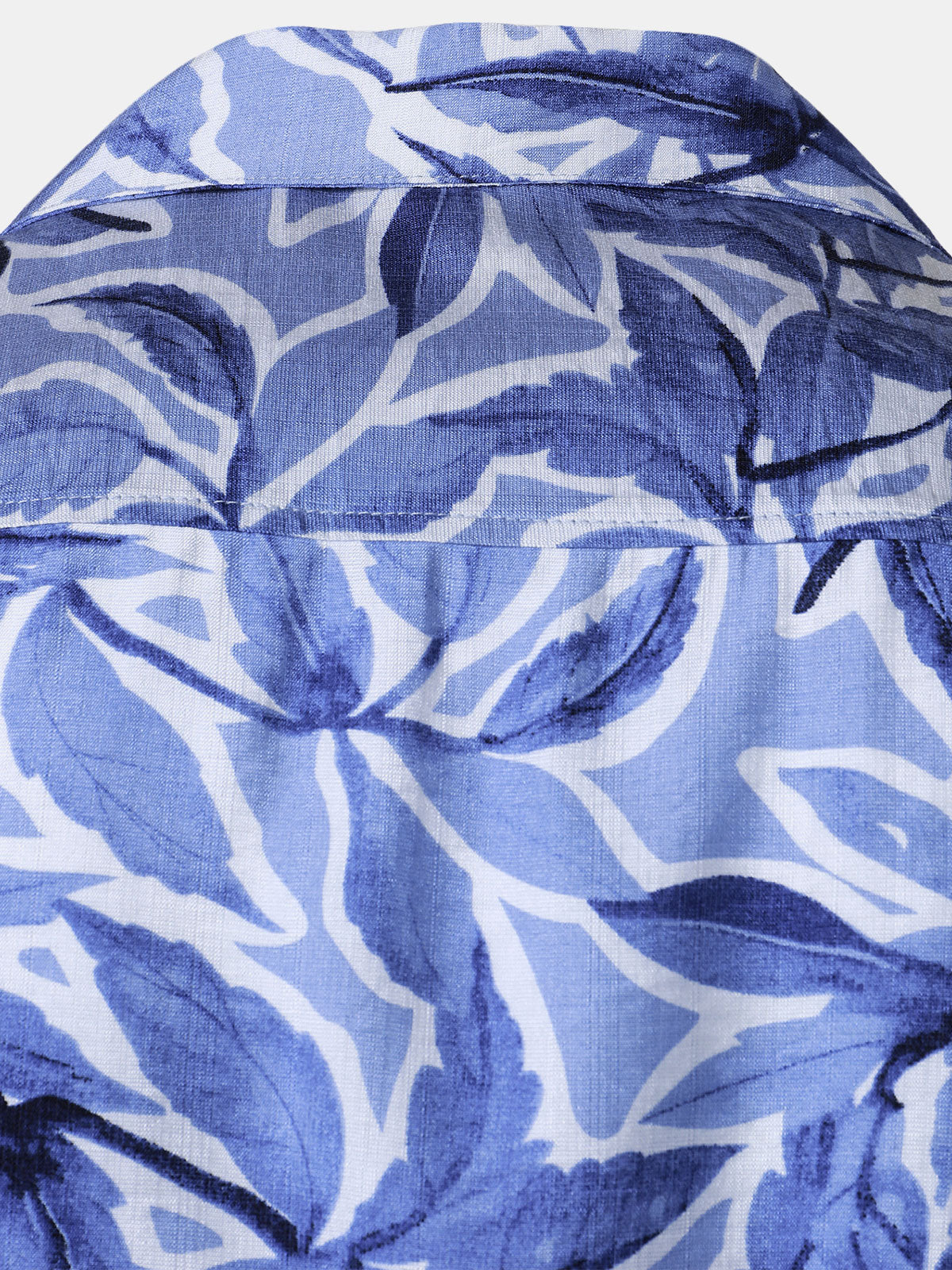 Camisa Blue Tropical estampado Pocket Resort de manga corta para hombre