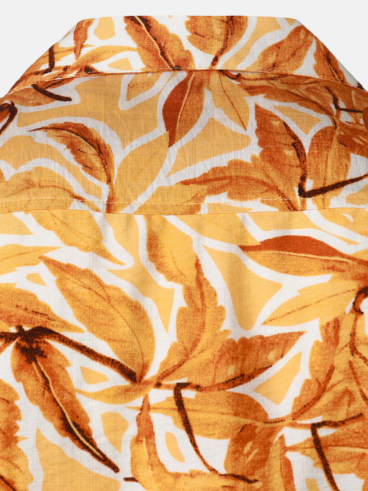 Camisa Yellow Tropical estampado Pocket Hawaiian de manga corta para hombre