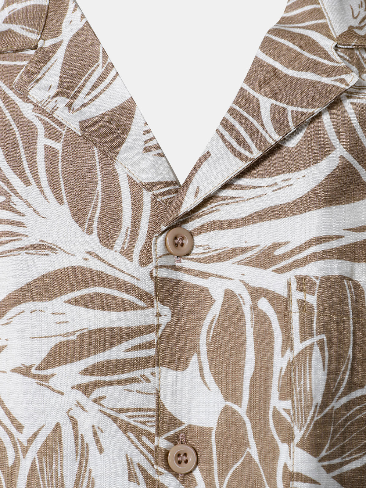 Camisa Tropical estampado Pocket Holiday Cuban Collar de manga corta para hombre