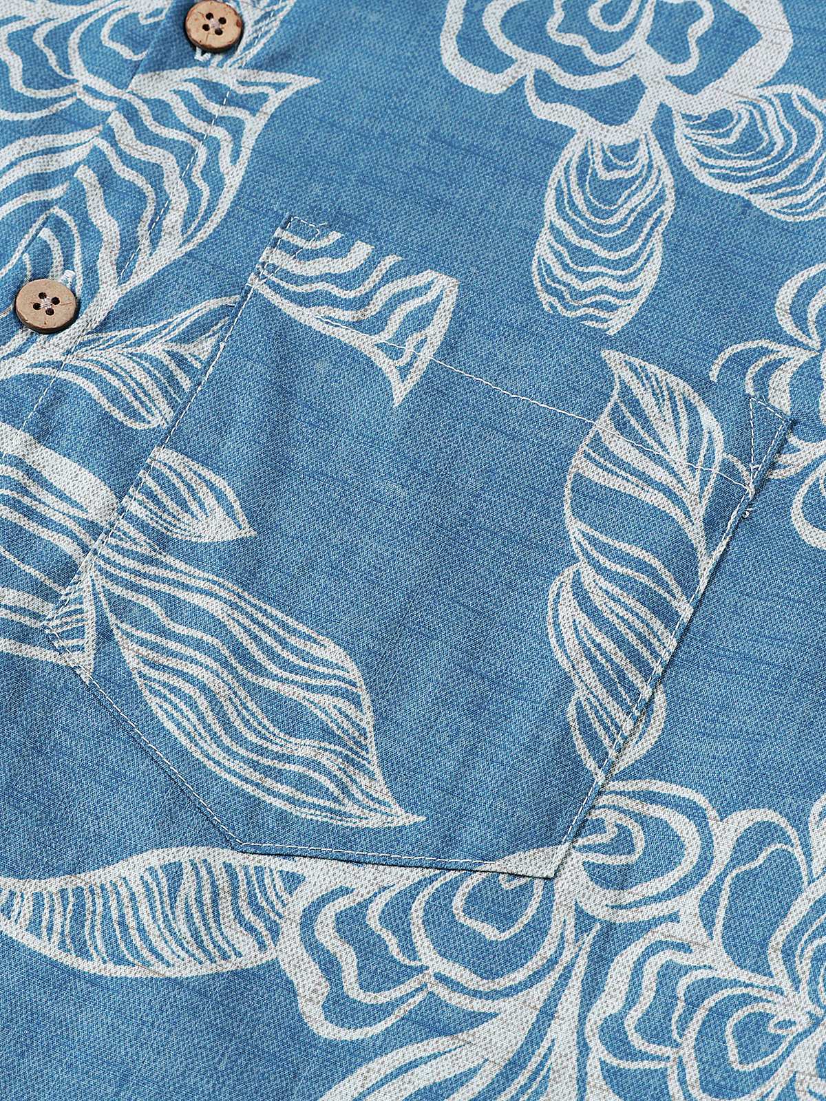 Camisa casual de manga corta Tropical floral Leisure para hombre