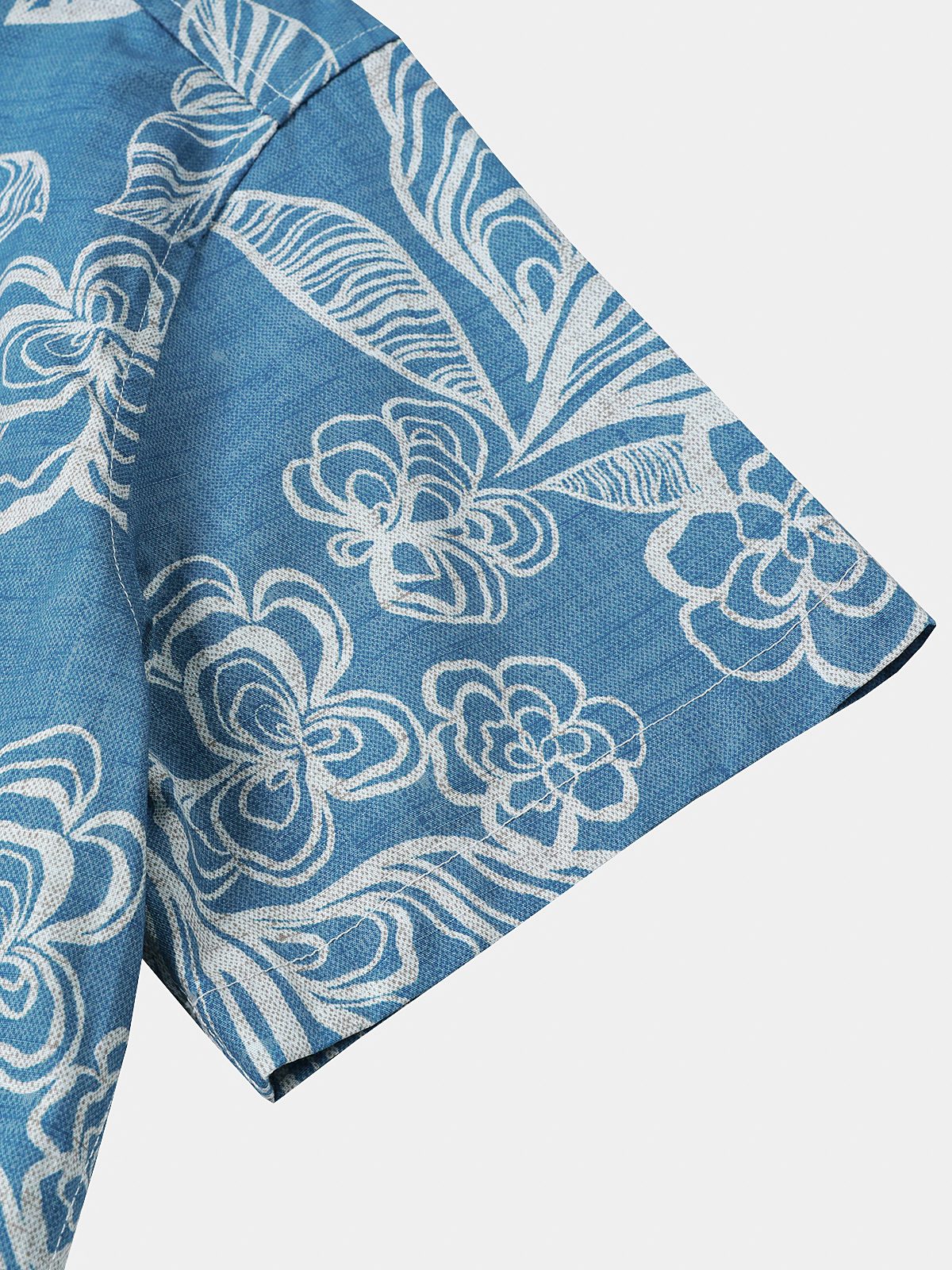 Camisa casual de manga corta Tropical floral Leisure para hombre