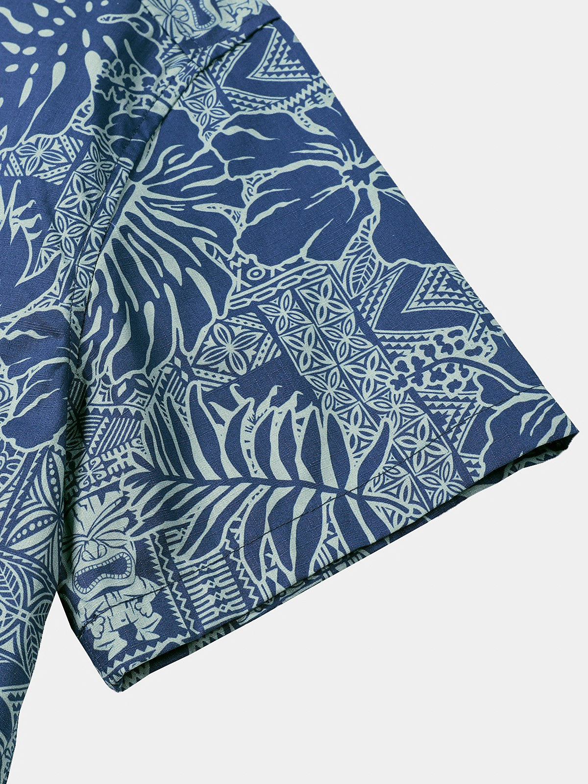 Camisa transpirable de manga corta Tropical Botanical de algodón para hombre