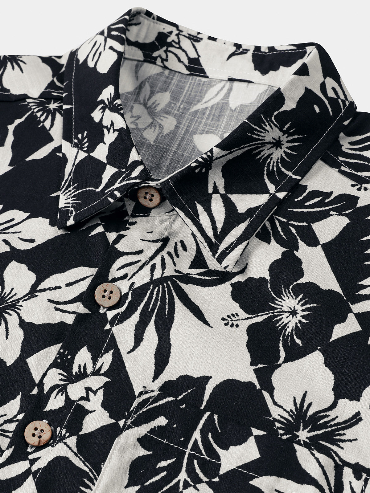 Camisa de algodón Cool floral de manga corta transpirable casual Beach Summer para hombre