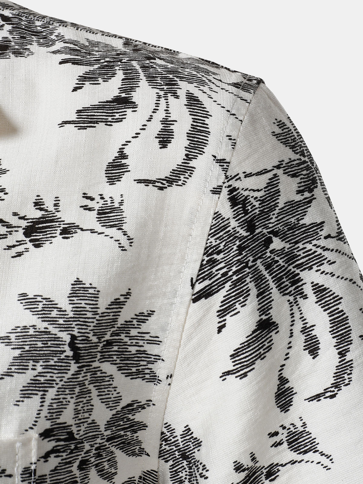 Camisa floral estampado Pocket de manga corta Hawaiian para hombre