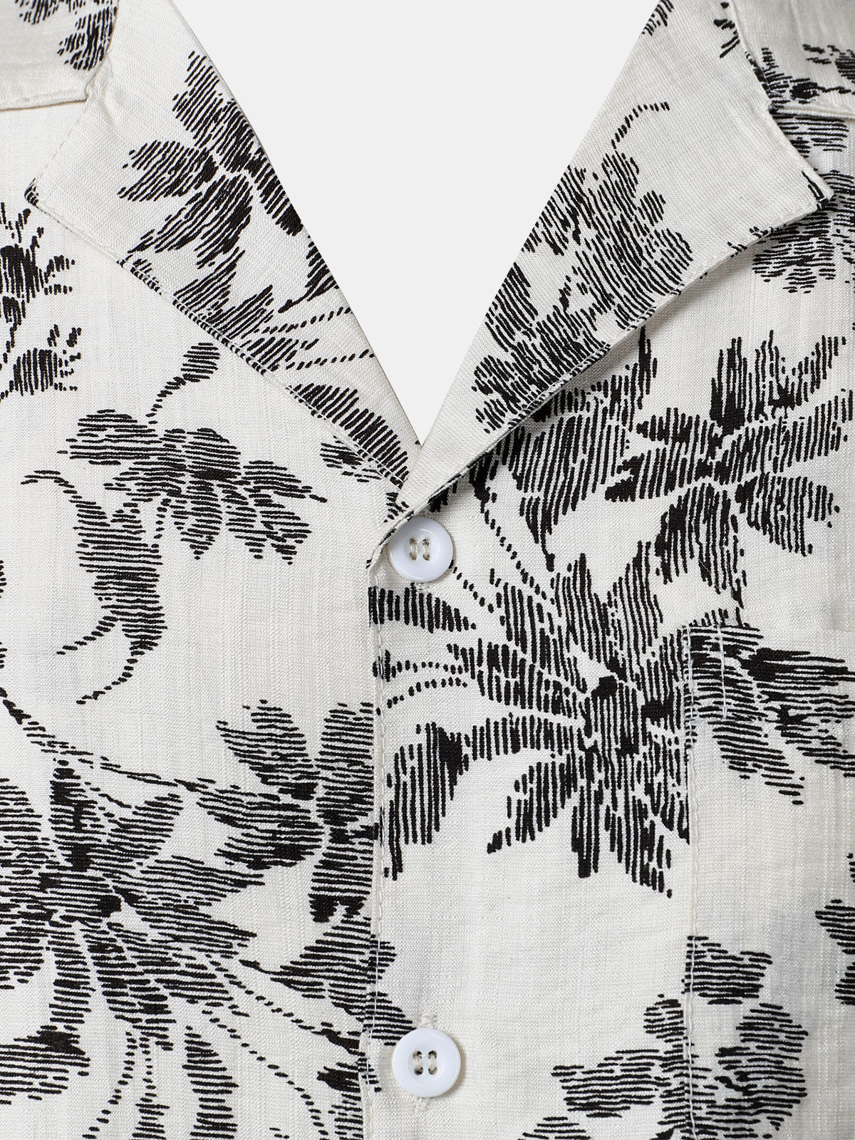 Camisa floral estampado Pocket de manga corta Hawaiian para hombre