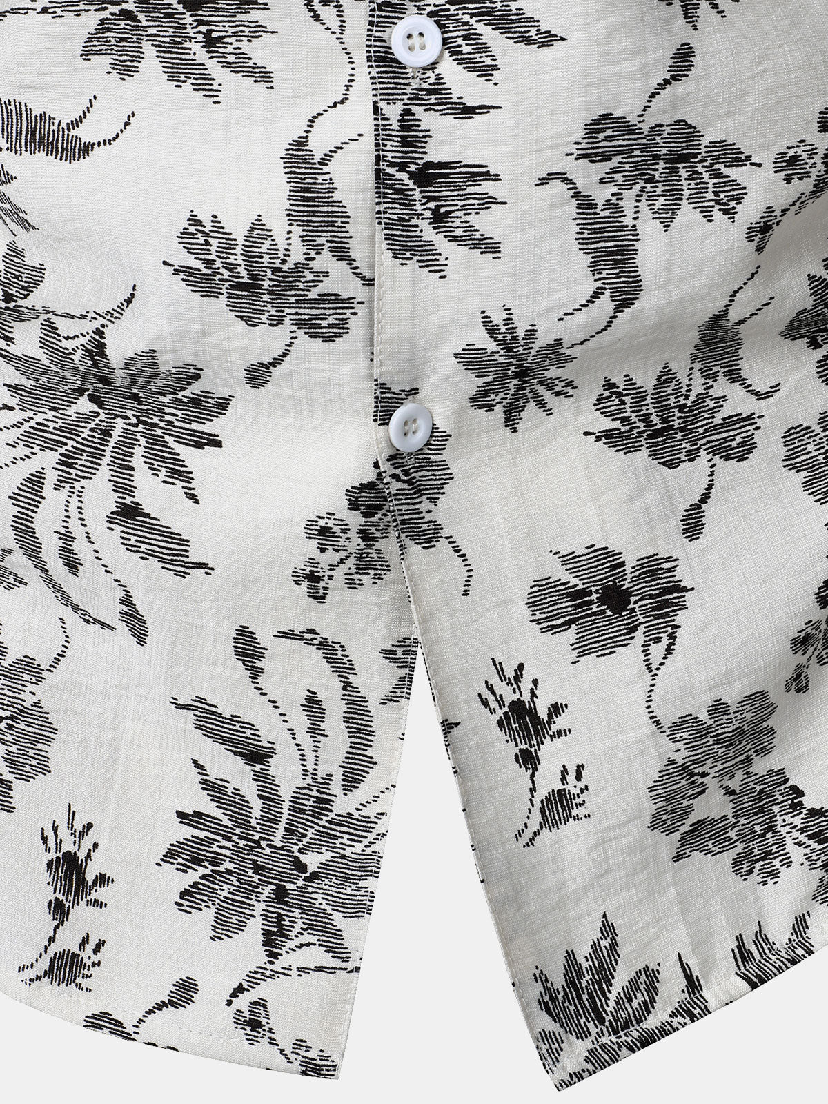 Camisa floral estampado Pocket de manga corta Hawaiian para hombre