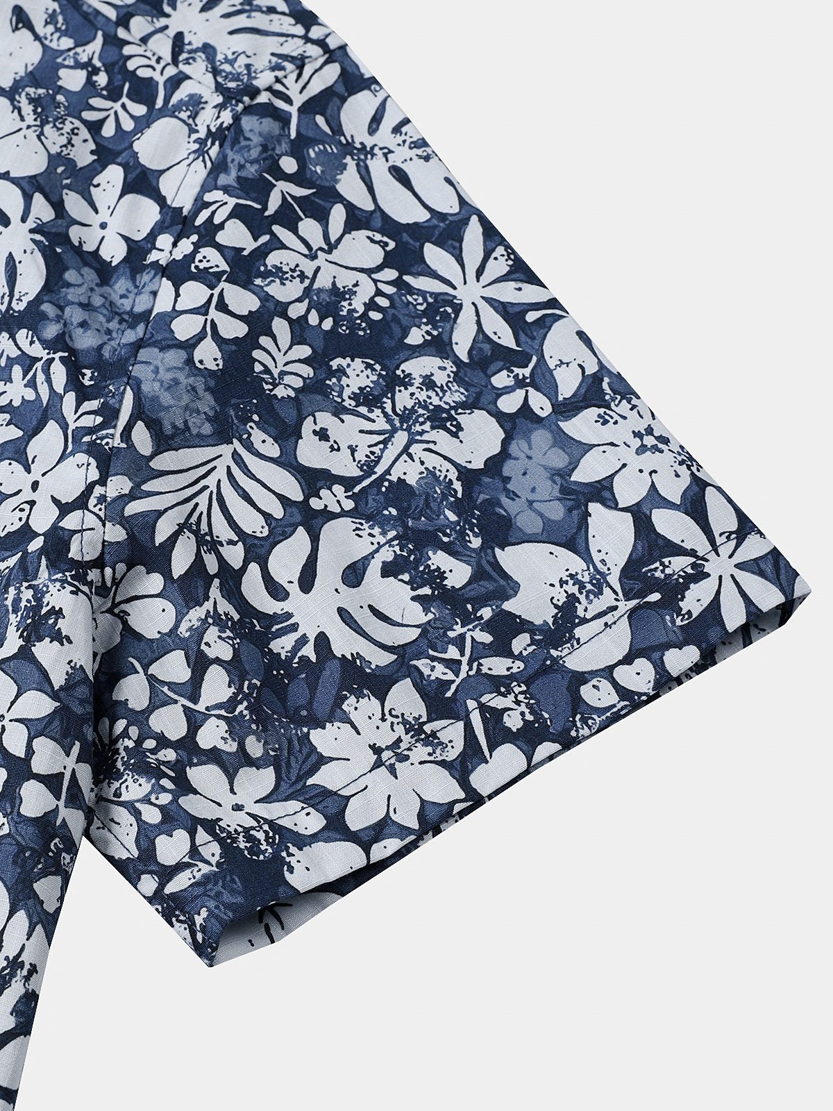 Camisa de manga corta de algodón transpirable Island Holiday Hibiscus estampado retro para hombre