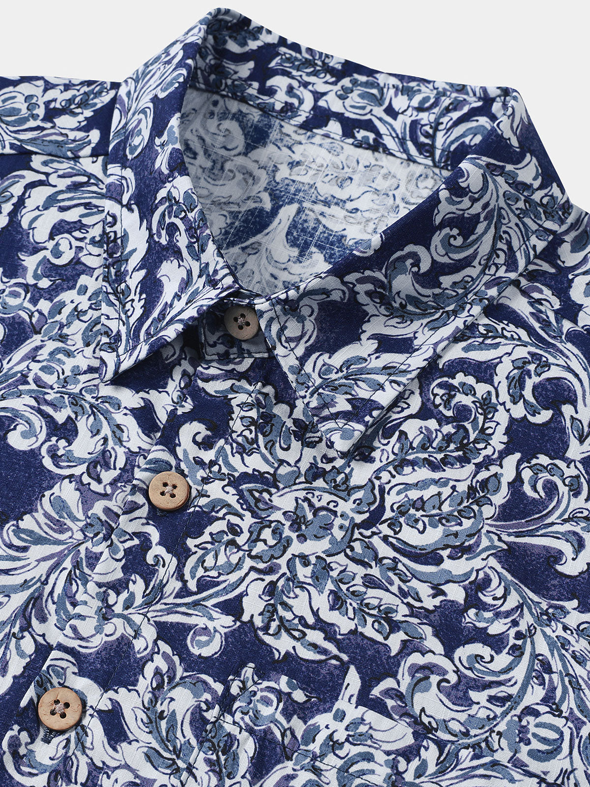 Camisa clásico floral de manga corta Button Up transpirable Cool Vacation para hombre