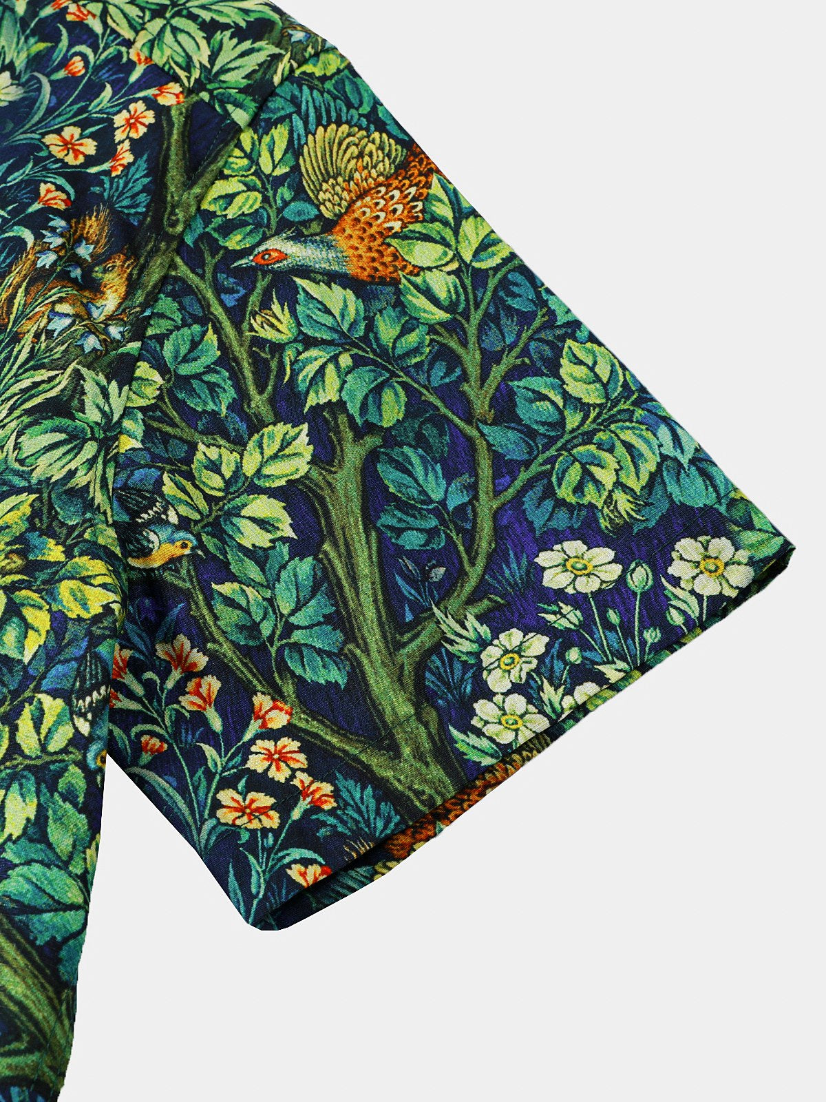 Camisa Tropical Green Botanical de algodón Hawaiian para hombre