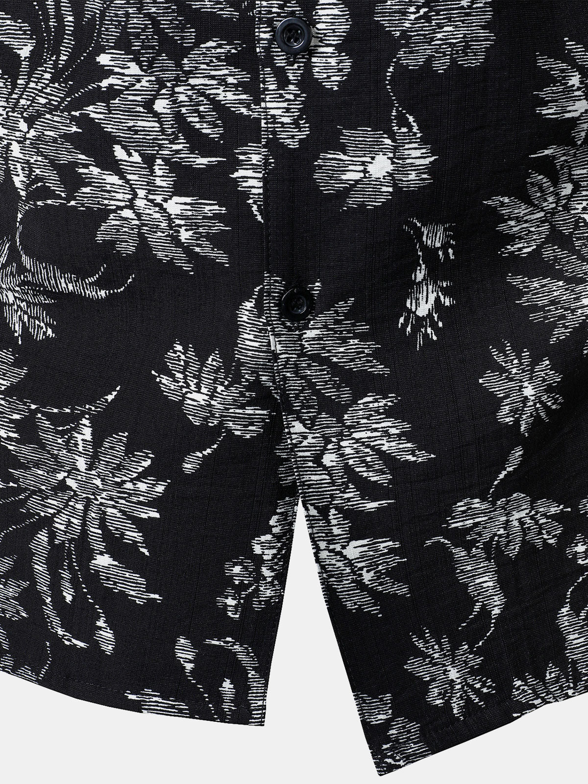 Camisa Black Tropical floral estampado casual Hawaiian para hombre