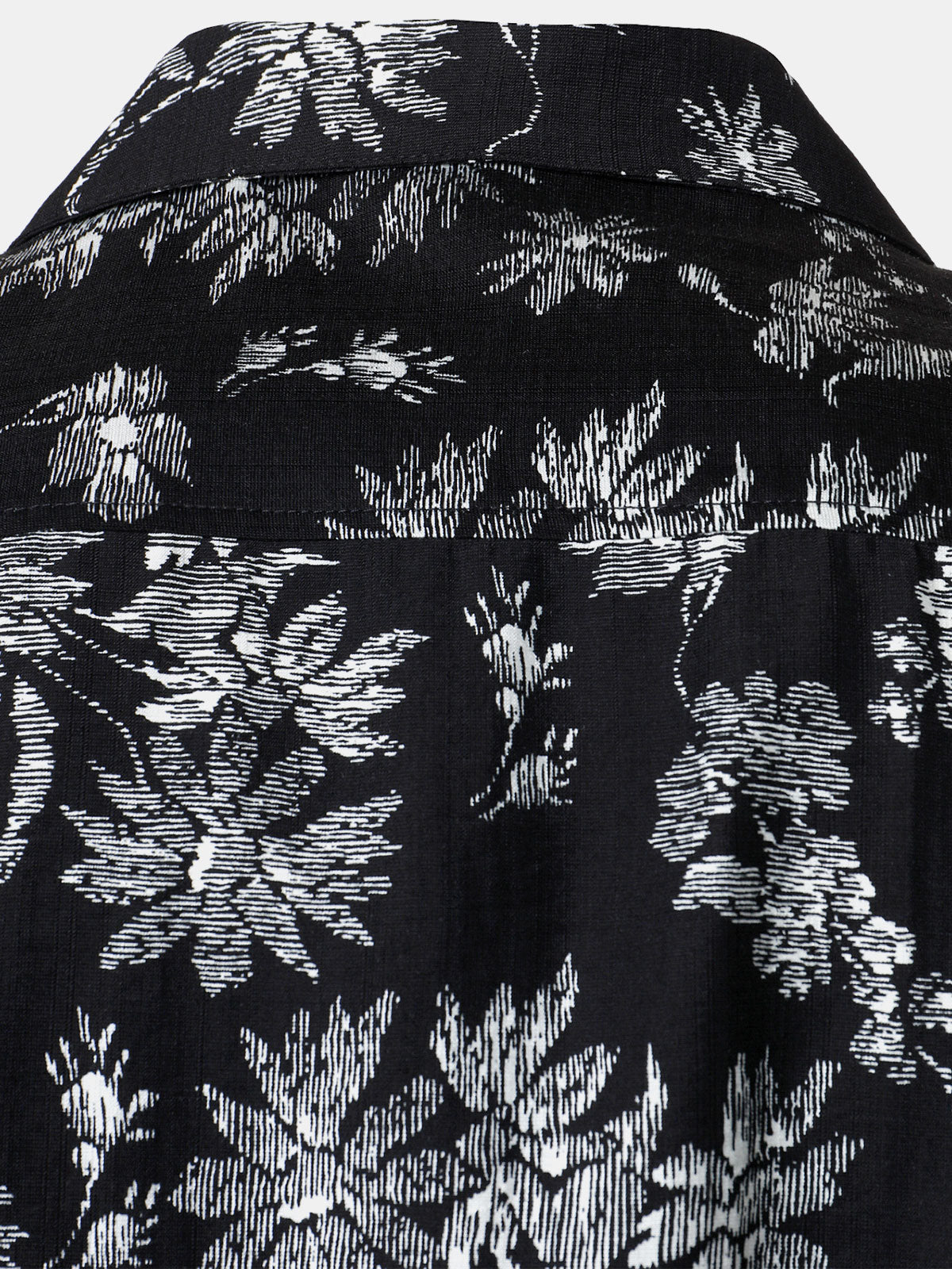Camisa Black Tropical floral estampado casual Hawaiian para hombre