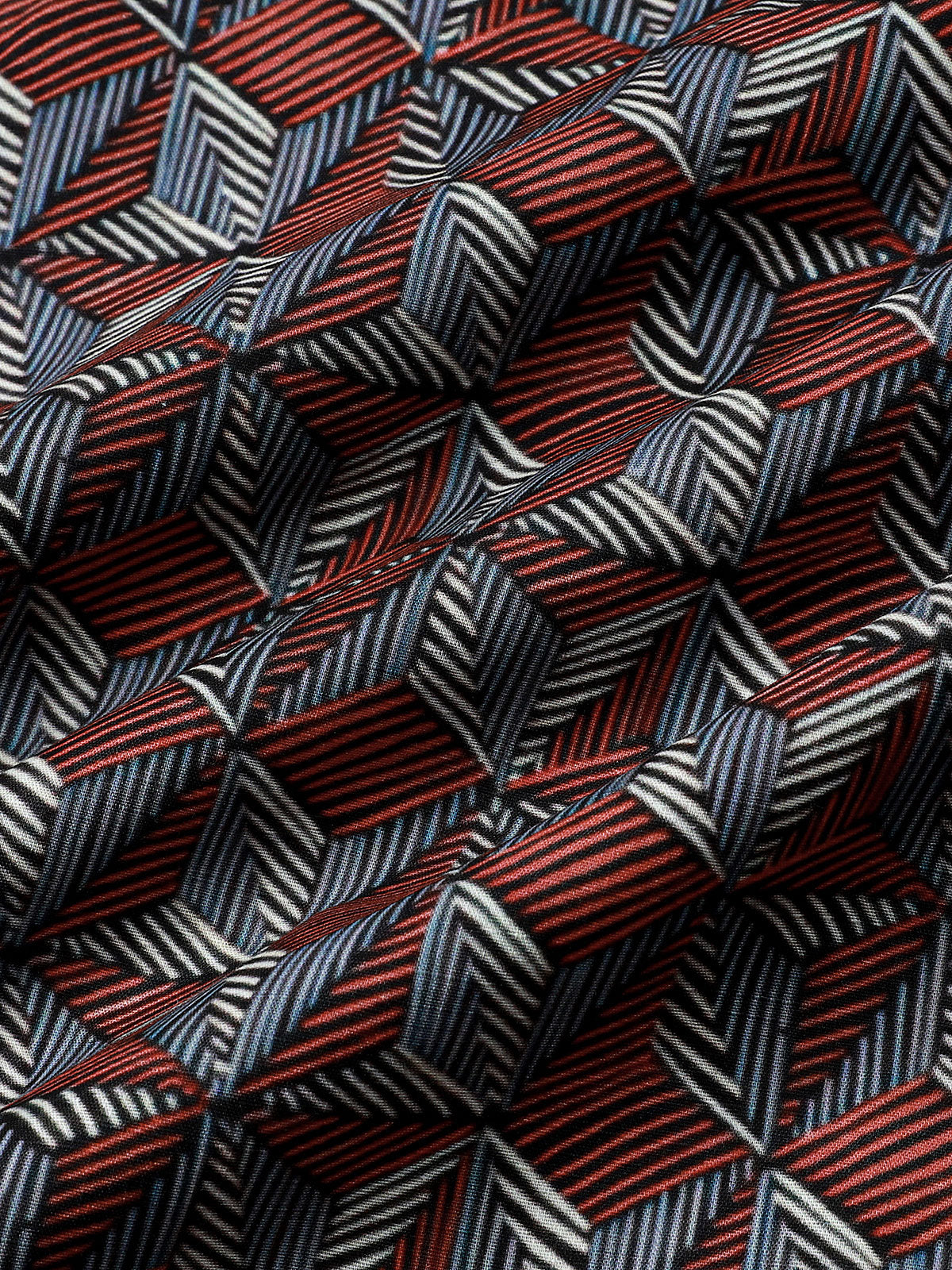 Camisa Geometric Pattern de manga corta Button Up transpirable Cool Everyday casual para hombre