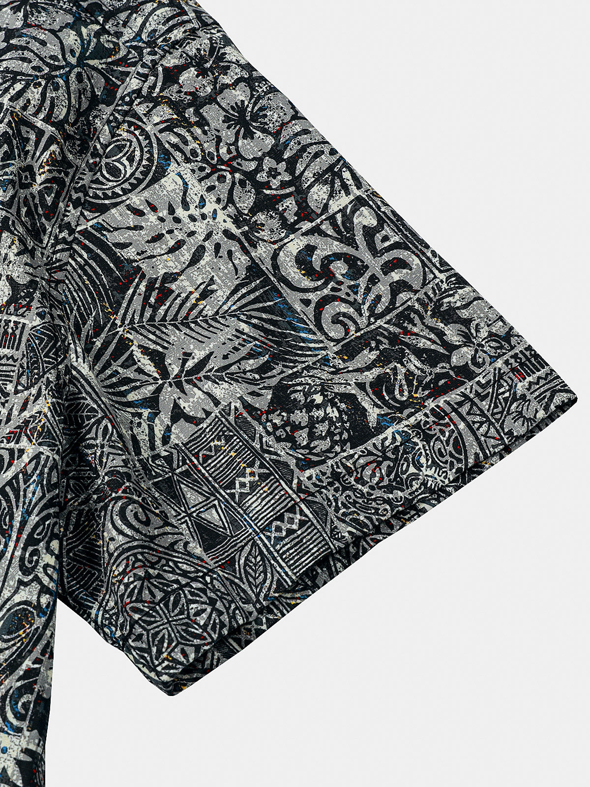 Camisa Boho Style Graphic Pattern de manga corta transpirable Cool casual para hombre