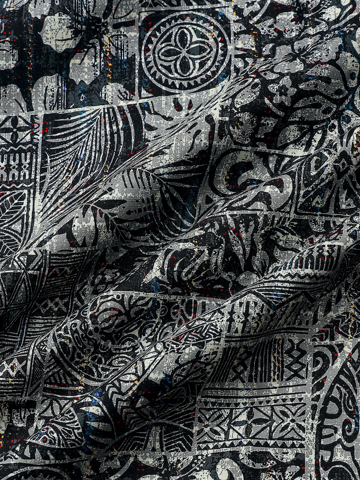 Camisa Boho Style Graphic Pattern de manga corta transpirable Cool casual para hombre
