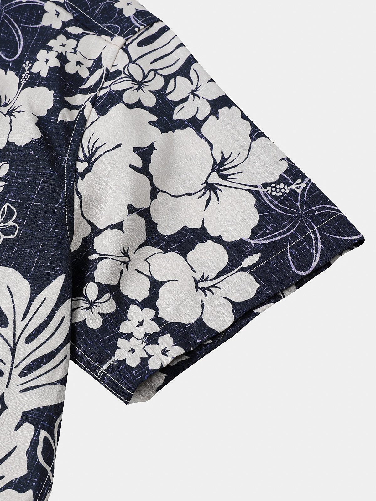 Camisa de manga corta de algodón transpirable Island Holiday Blossom Pattern vintage para hombre