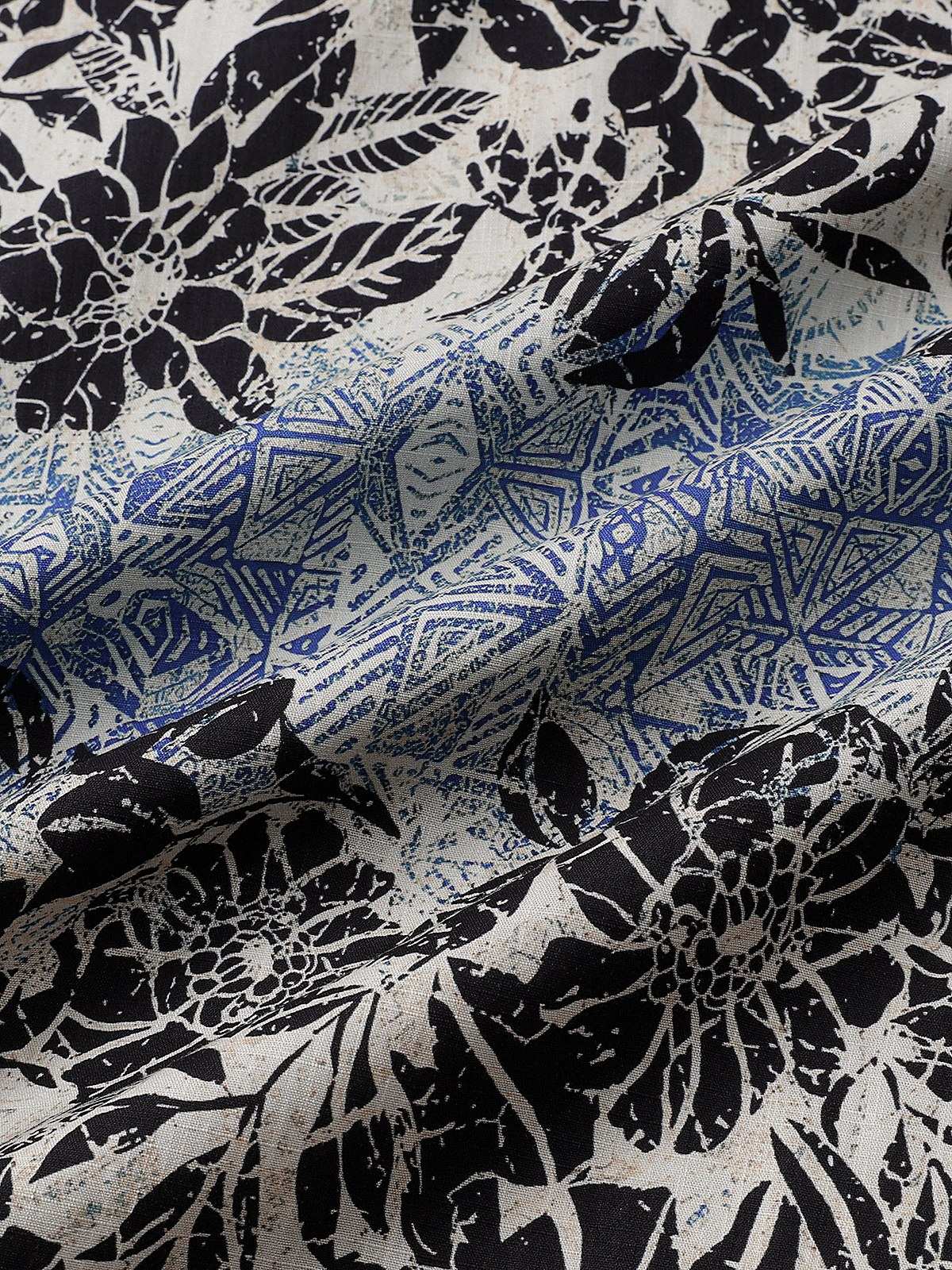 Camisa de manga corta de algodón transpirable retro Bohemian Botanical estampado Island Holiday para hombre