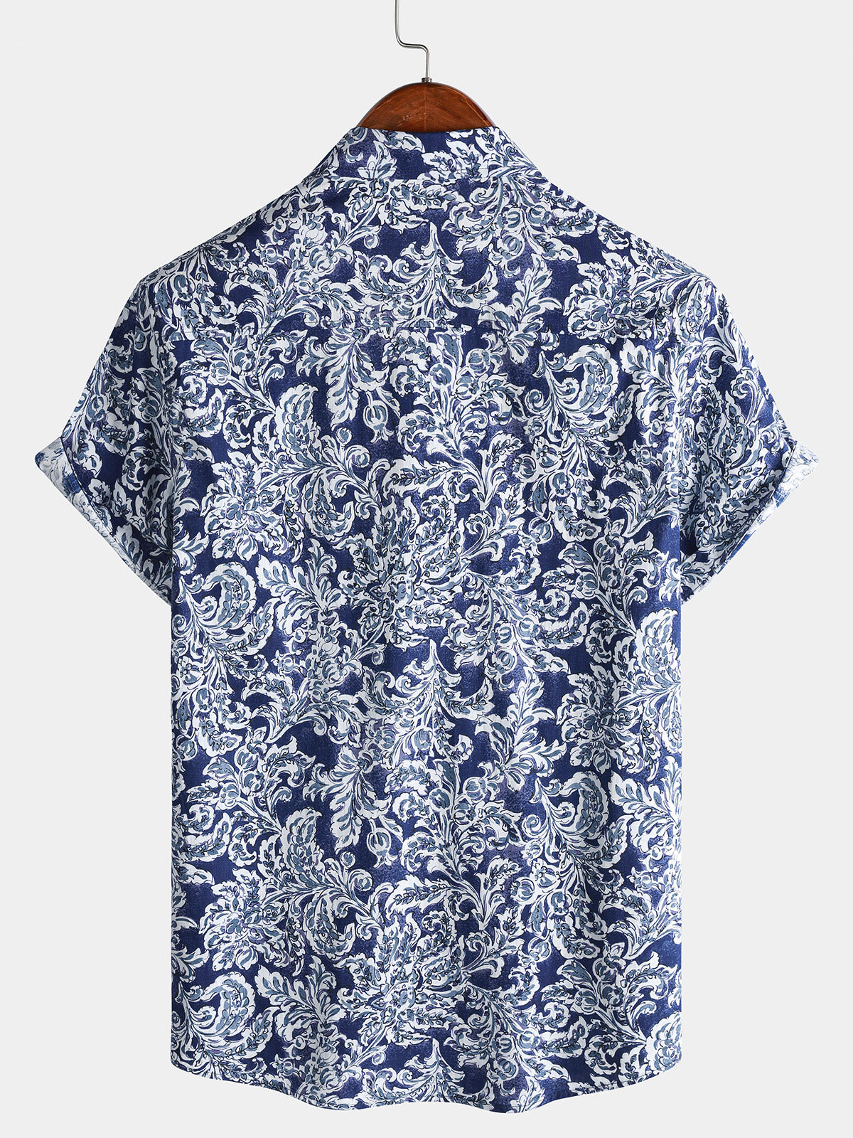 Camisa clásico floral de manga corta Button Up transpirable Cool Vacation para hombre
