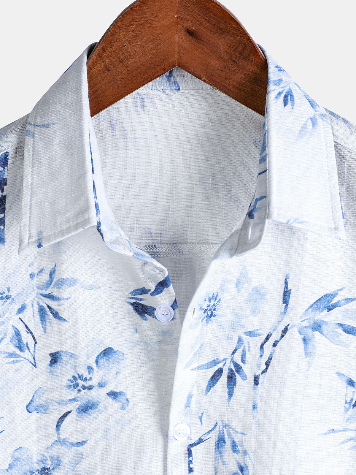 Camisa Elegant Blossom estampado casual de manga corta para hombre