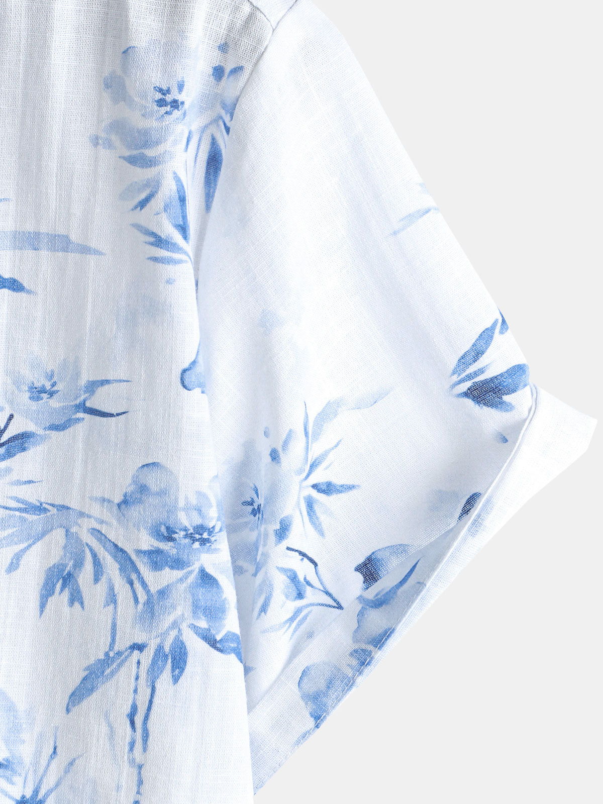 Camisa Elegant Blossom estampado casual de manga corta para hombre