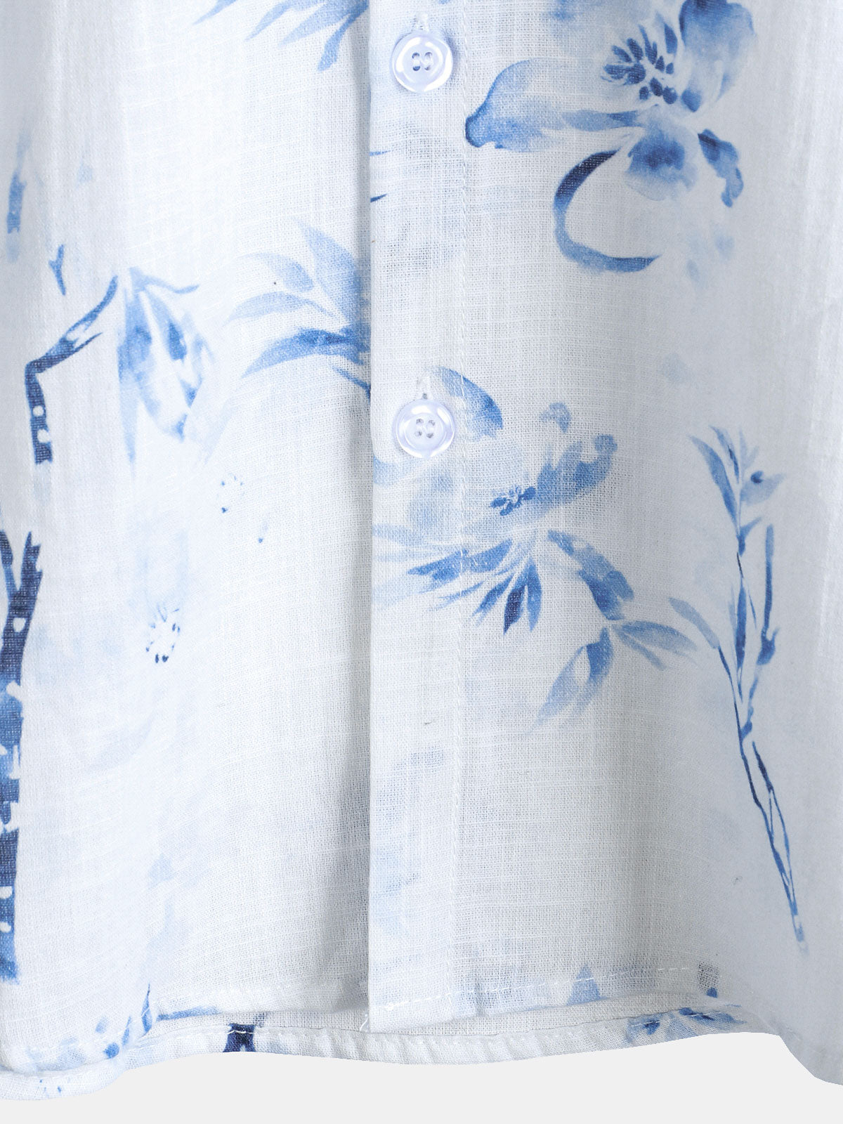 Camisa Elegant Blossom estampado casual de manga corta para hombre