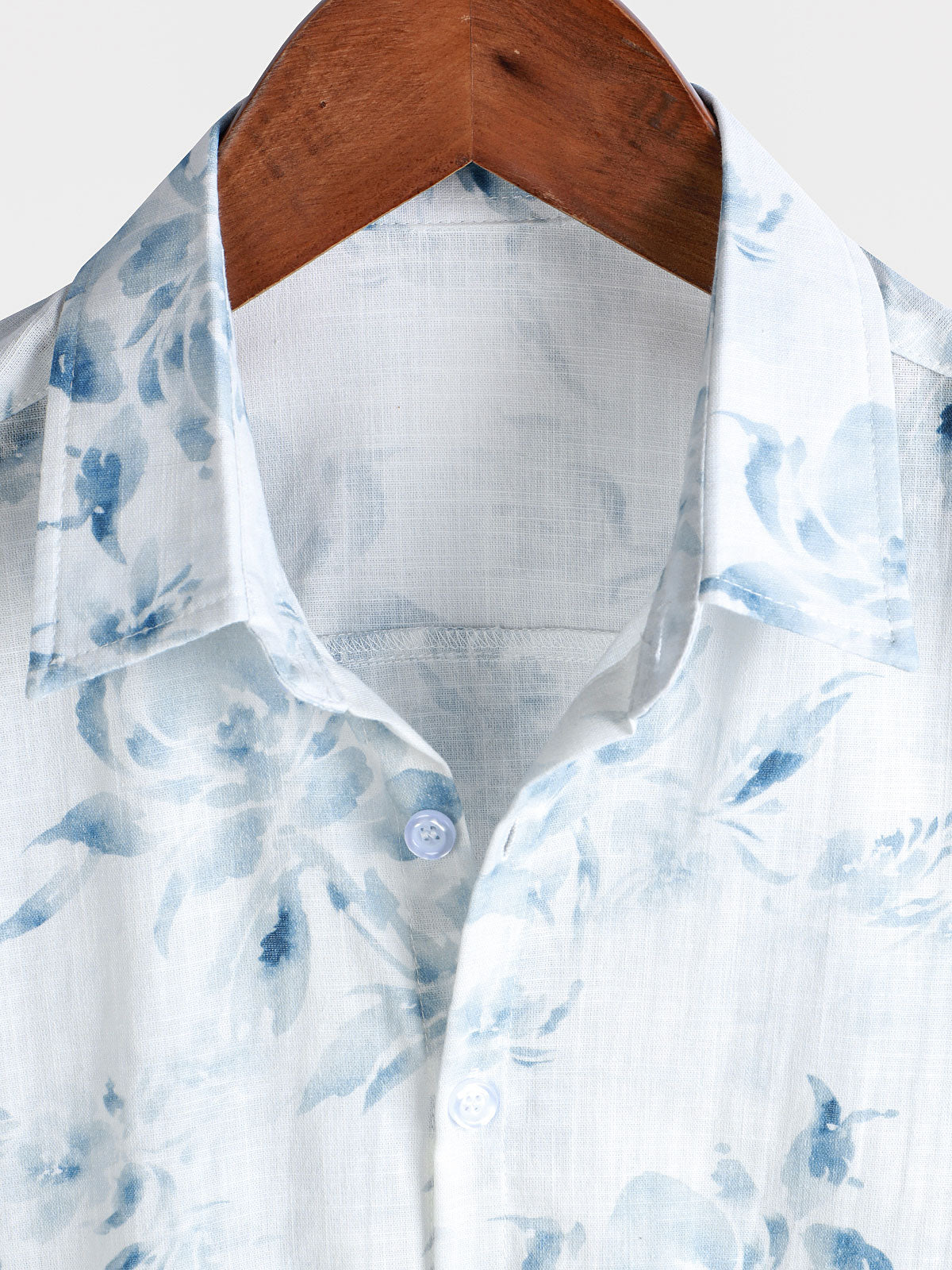 Camisa floral Holiday casual Summer de manga corta Button Up para hombre
