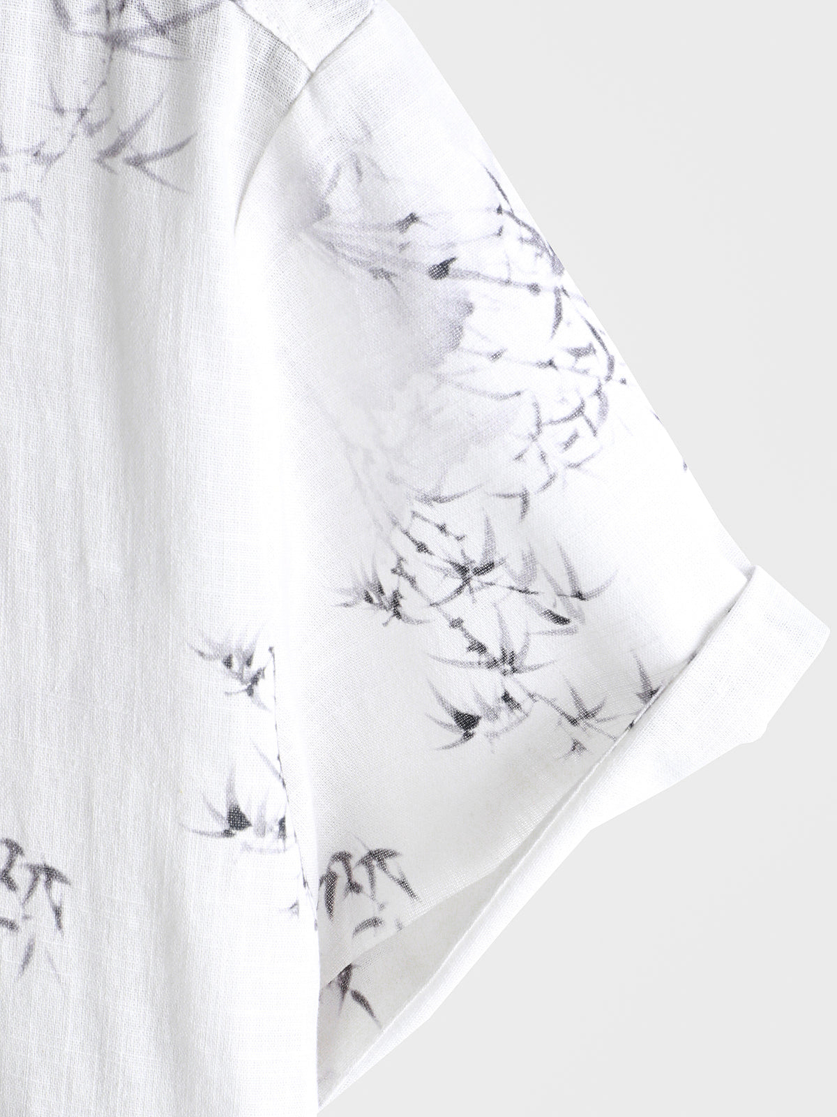Camisa Bamboo estampado casual de manga corta para hombre