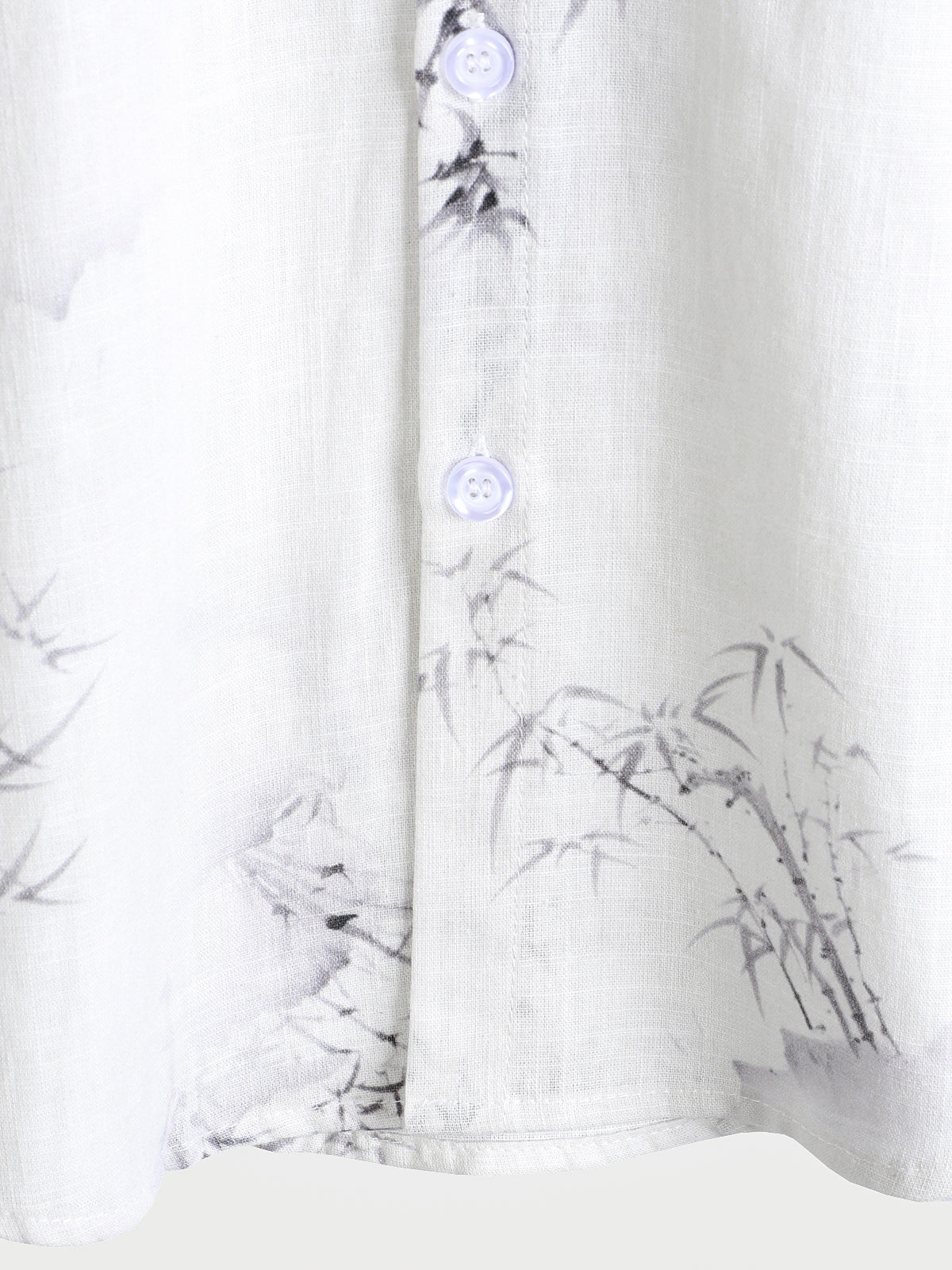 Camisa Bamboo estampado casual de manga corta para hombre
