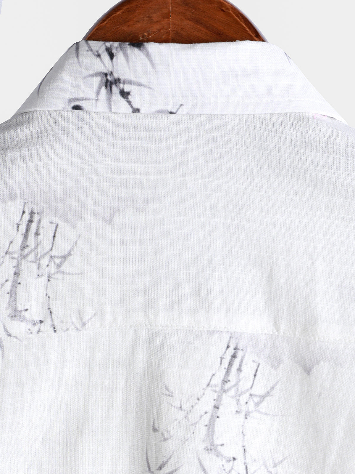 Camisa Bamboo estampado casual de manga corta para hombre