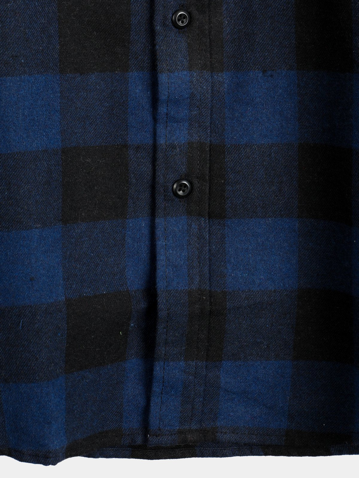 Camisa de algodón de manga larga a cuadros para hombre