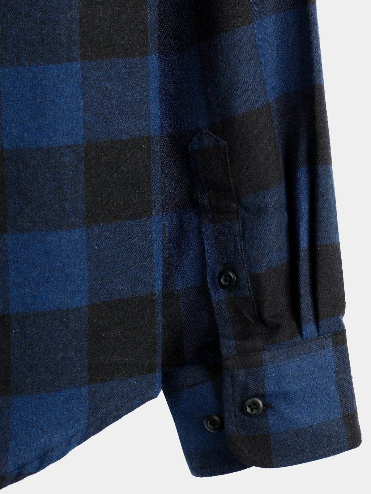 Camisa de algodón de manga larga a cuadros para hombre