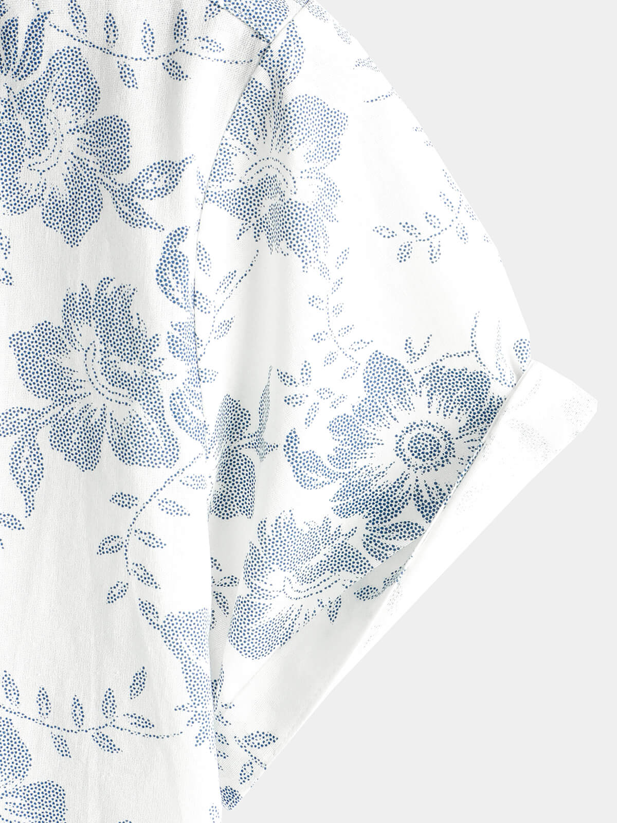 Camisa vintage floral estampado Flower Holiday de algodón de lino transpirable de manga corta Button Up White Hawaiian Summer para hombre
