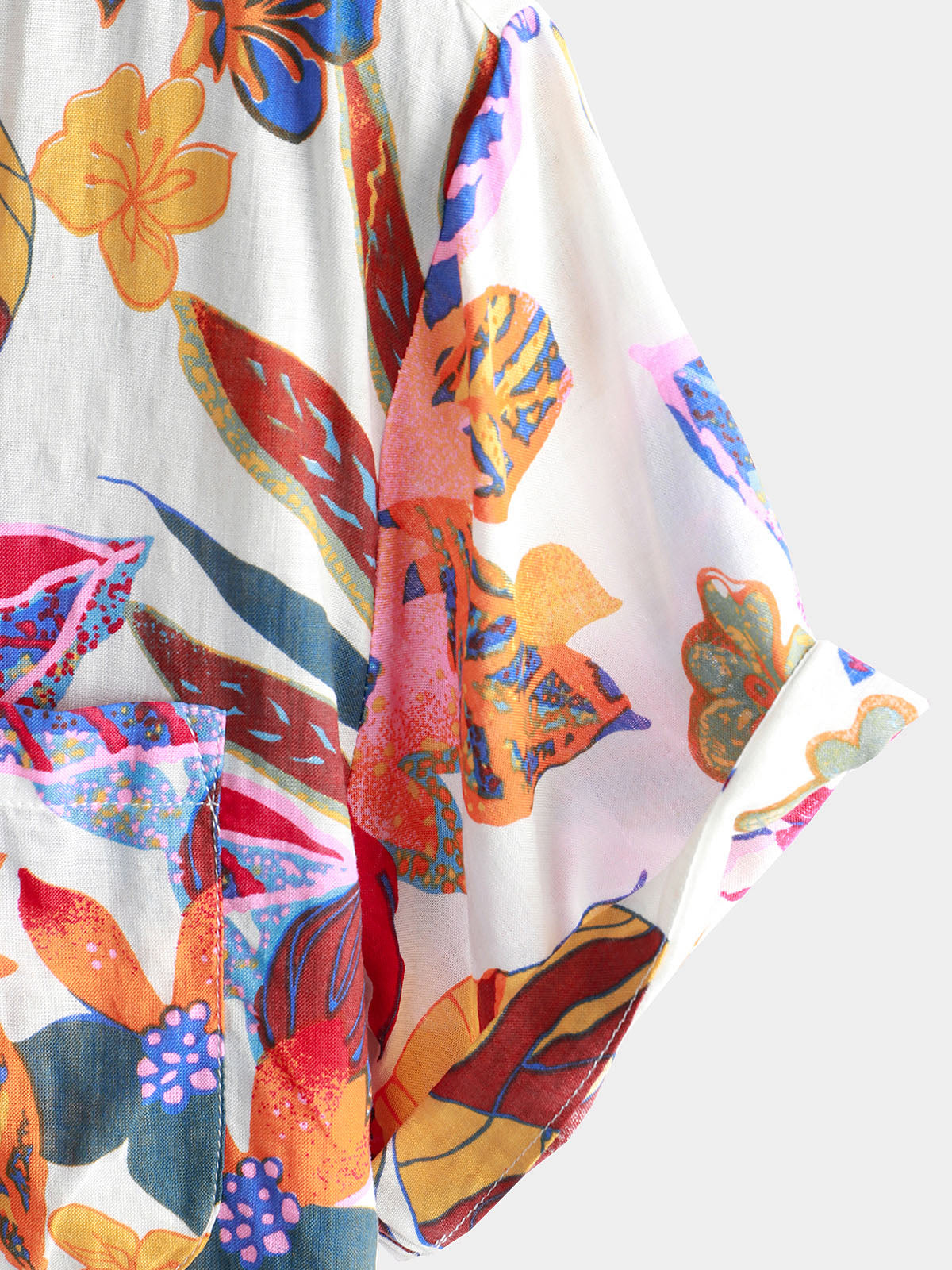Camisa Summer Colorful floral casual Vacation Flower Button de manga corta Summer para hombre
