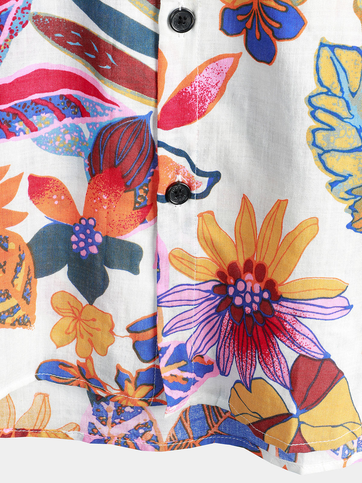 Camisa Summer Colorful floral casual Vacation Flower Button de manga corta Summer para hombre