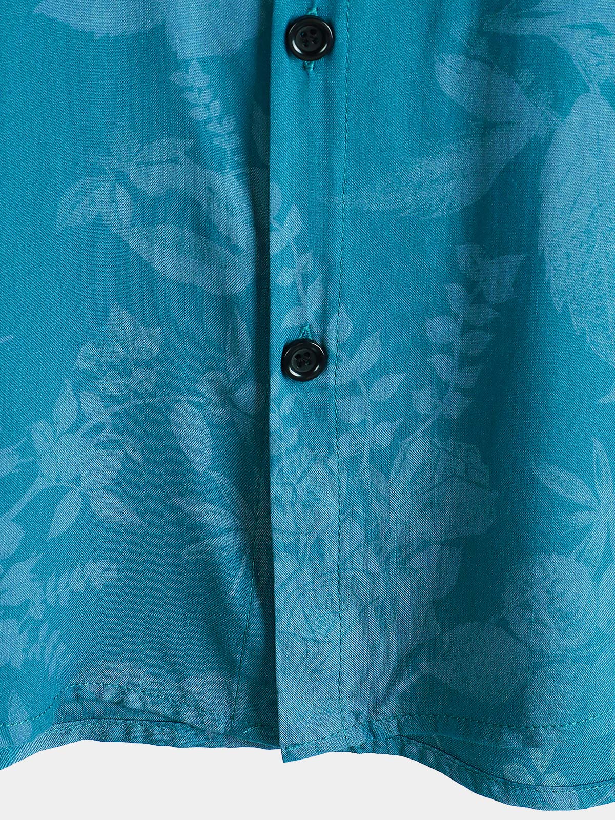 Camisa Hawaiian Blue floral Summer Beach de manga corta para hombre