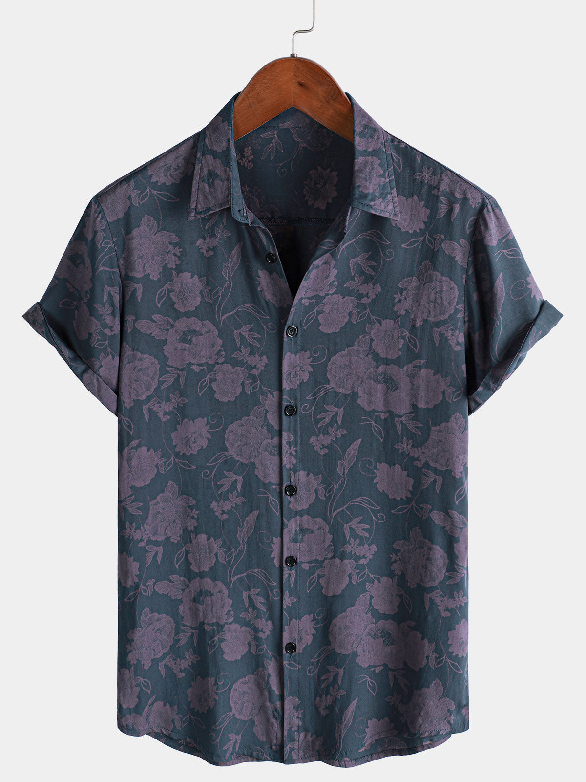 Camisa Hawaiian retro Summer Beach de manga corta para hombre