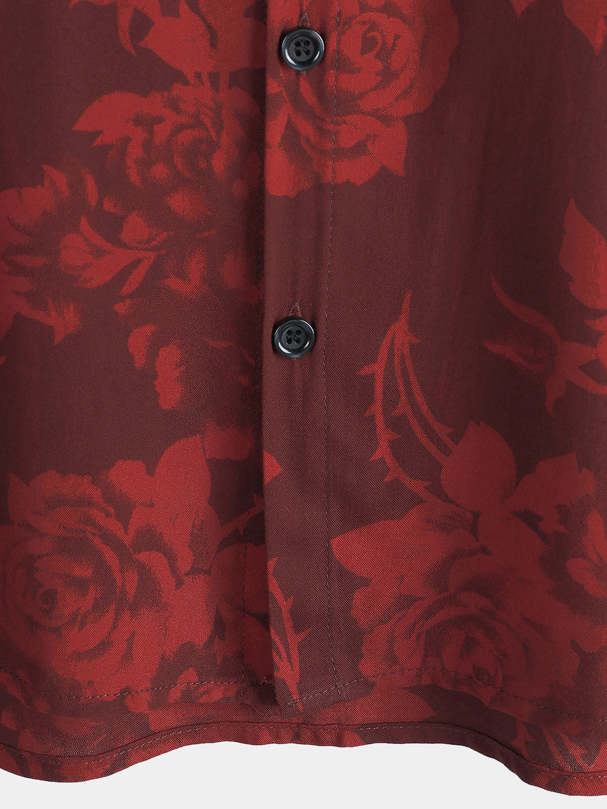 Camisa Hawaiian Red floral Summer Beach de manga corta para hombre