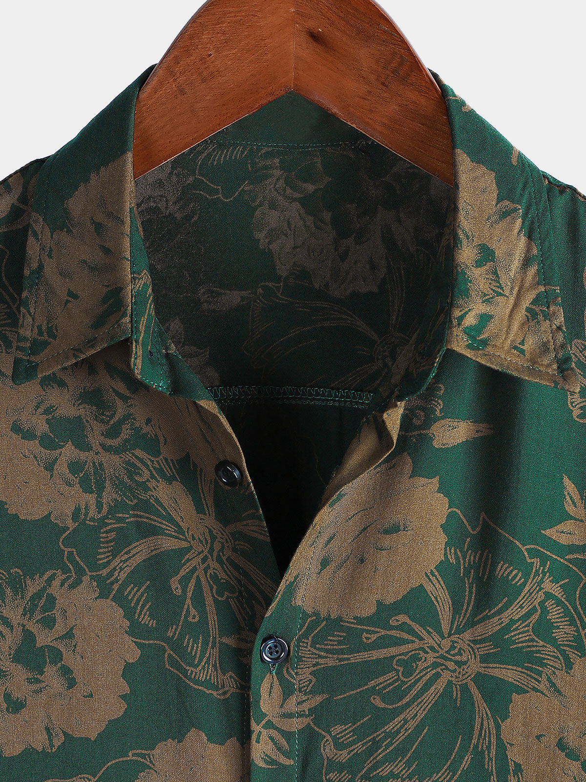 Camisa Hawaiian vintage floral Summer Beach de manga corta para hombre