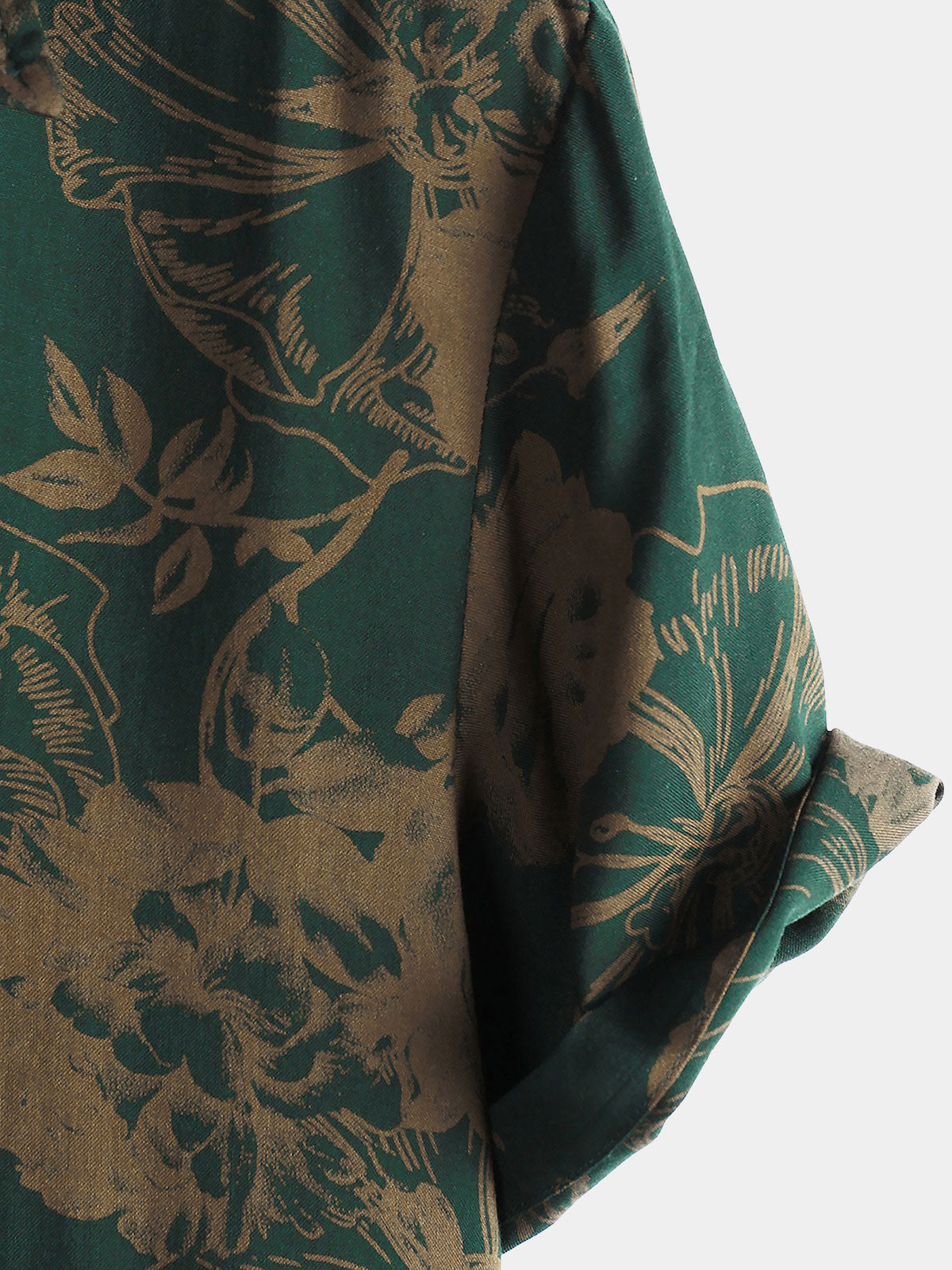 Camisa Hawaiian vintage floral Summer Beach de manga corta para hombre