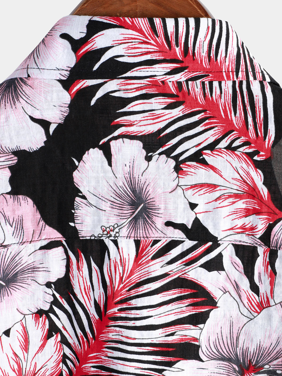 Camisa Tropical Pink floral Button Up Hibiscus Summer Holiday Beach Hawaiian de manga corta para hombre