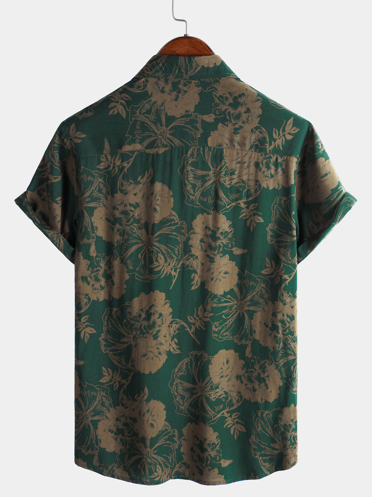 Camisa Hawaiian vintage floral Summer Beach de manga corta para hombre