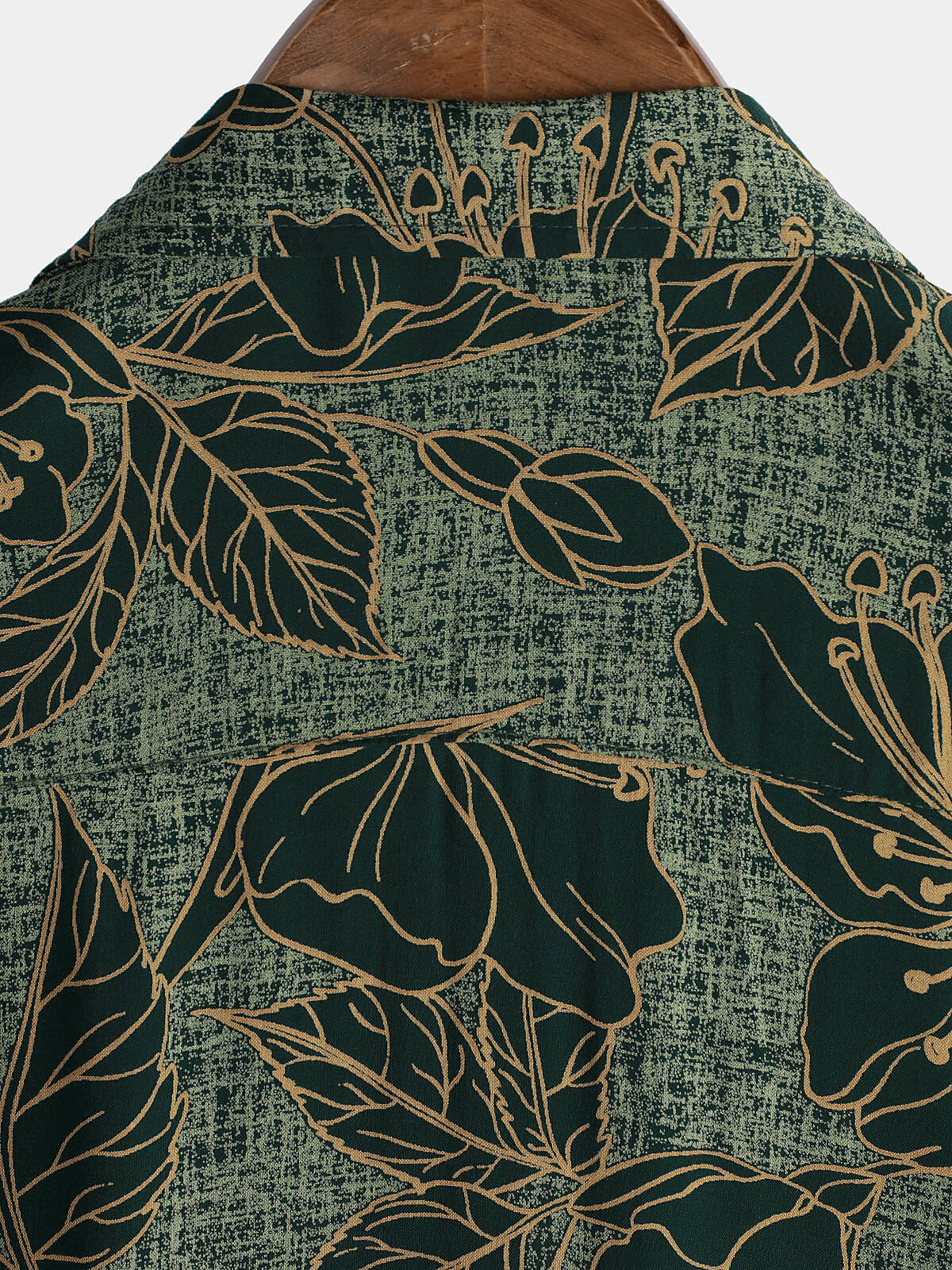 Camisa floral vintage Green Summer Holiday Button Up de manga corta para hombre