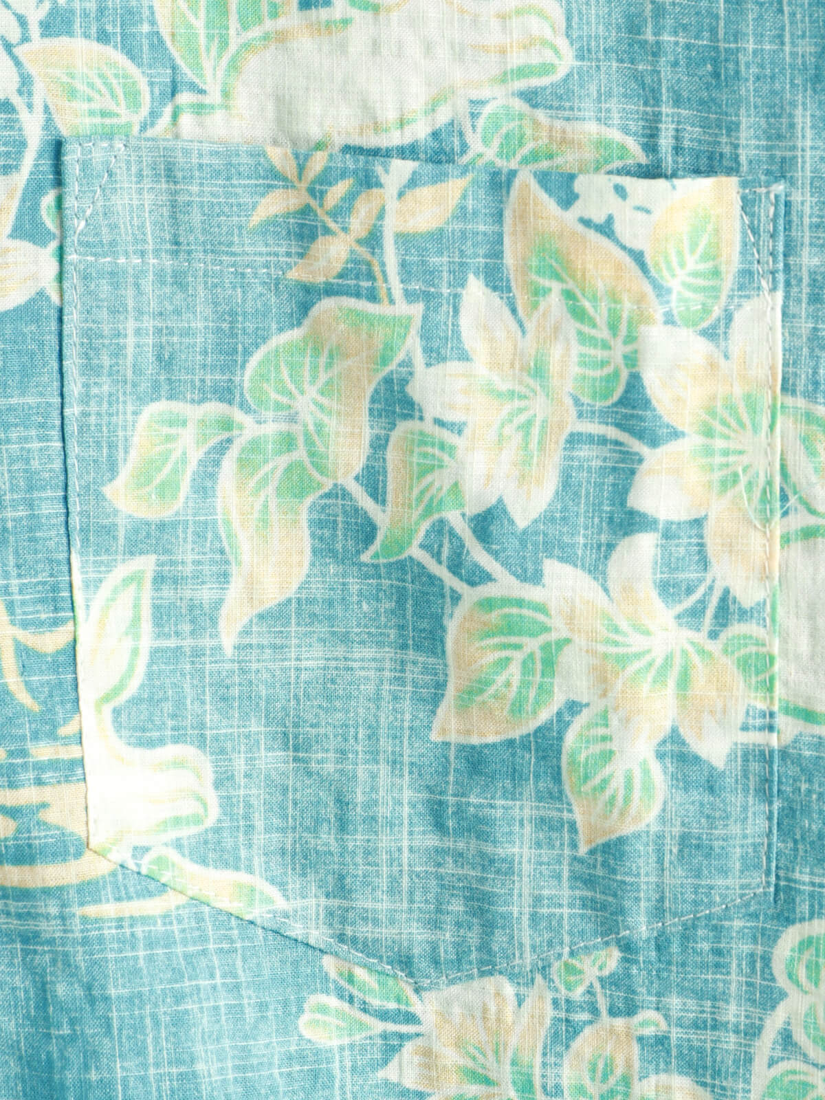 Camisa vintage Hawaiian Tropical floral estampado Pocket Beach Summer de manga corta Button para hombre