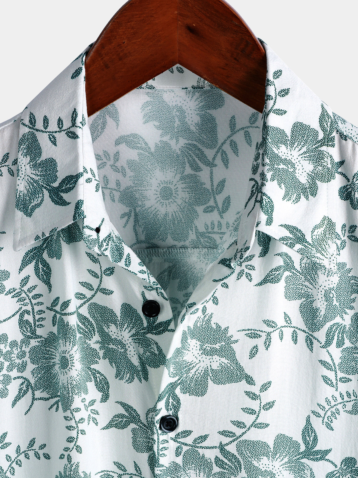 Vintage Green floral Vine Princamiseta - transpirable Wear para hombre