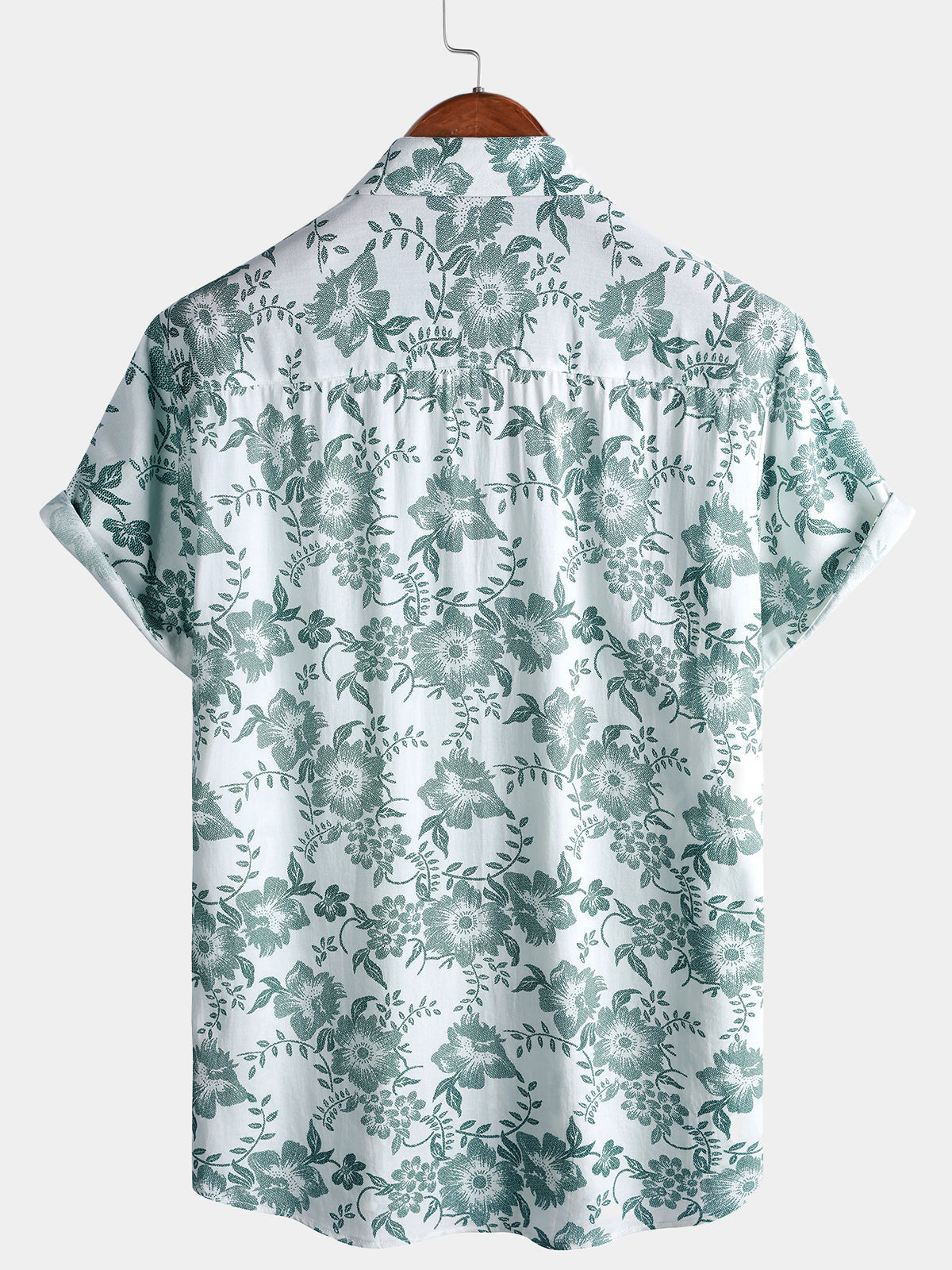 Vintage Green floral Vine Princamiseta - transpirable Wear para hombre
