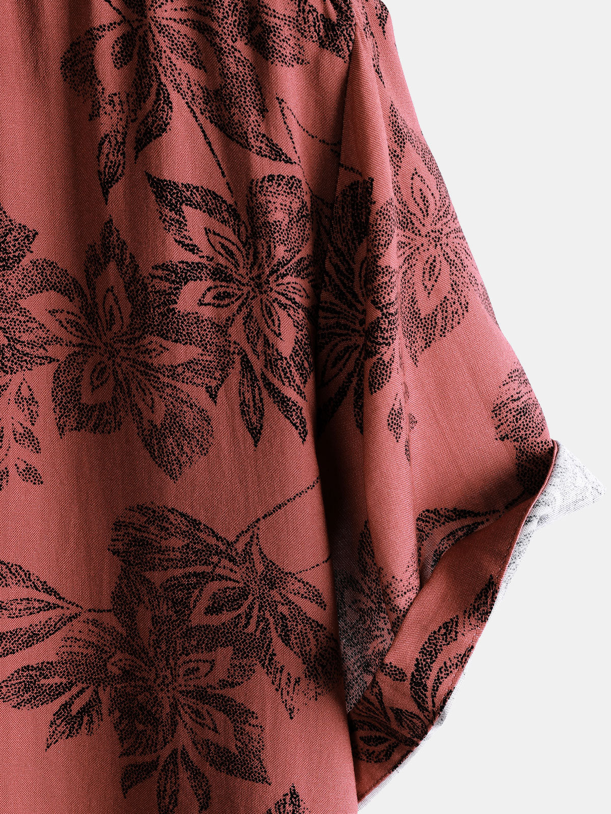 Camisa retro floral casual Vacation Button Up de manga corta para hombre