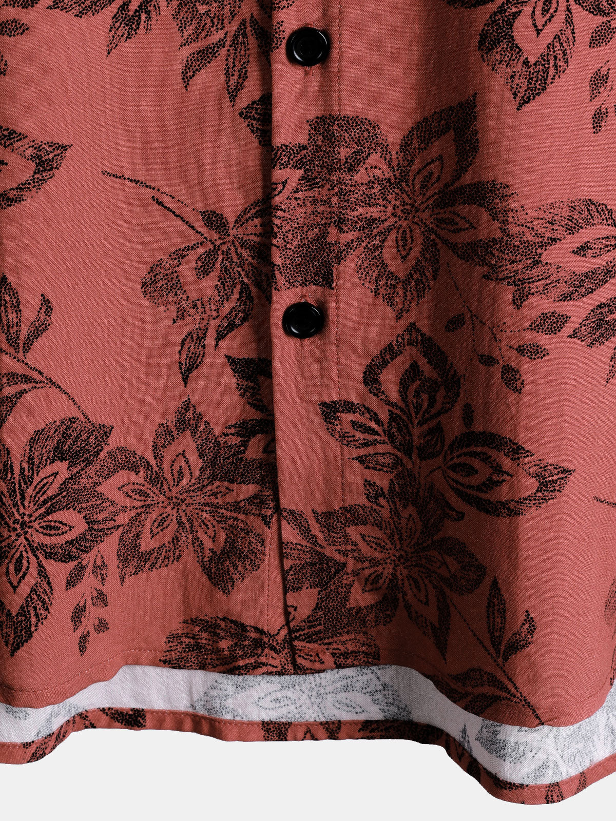 Camisa retro floral casual Vacation Button Up de manga corta para hombre
