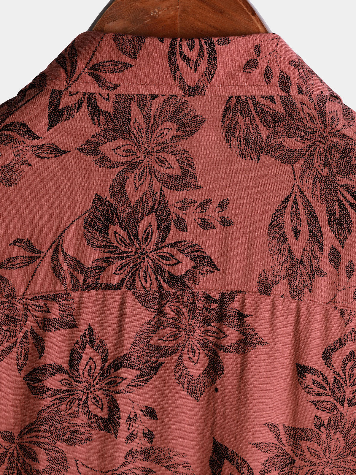 Camisa retro floral casual Vacation Button Up de manga corta para hombre